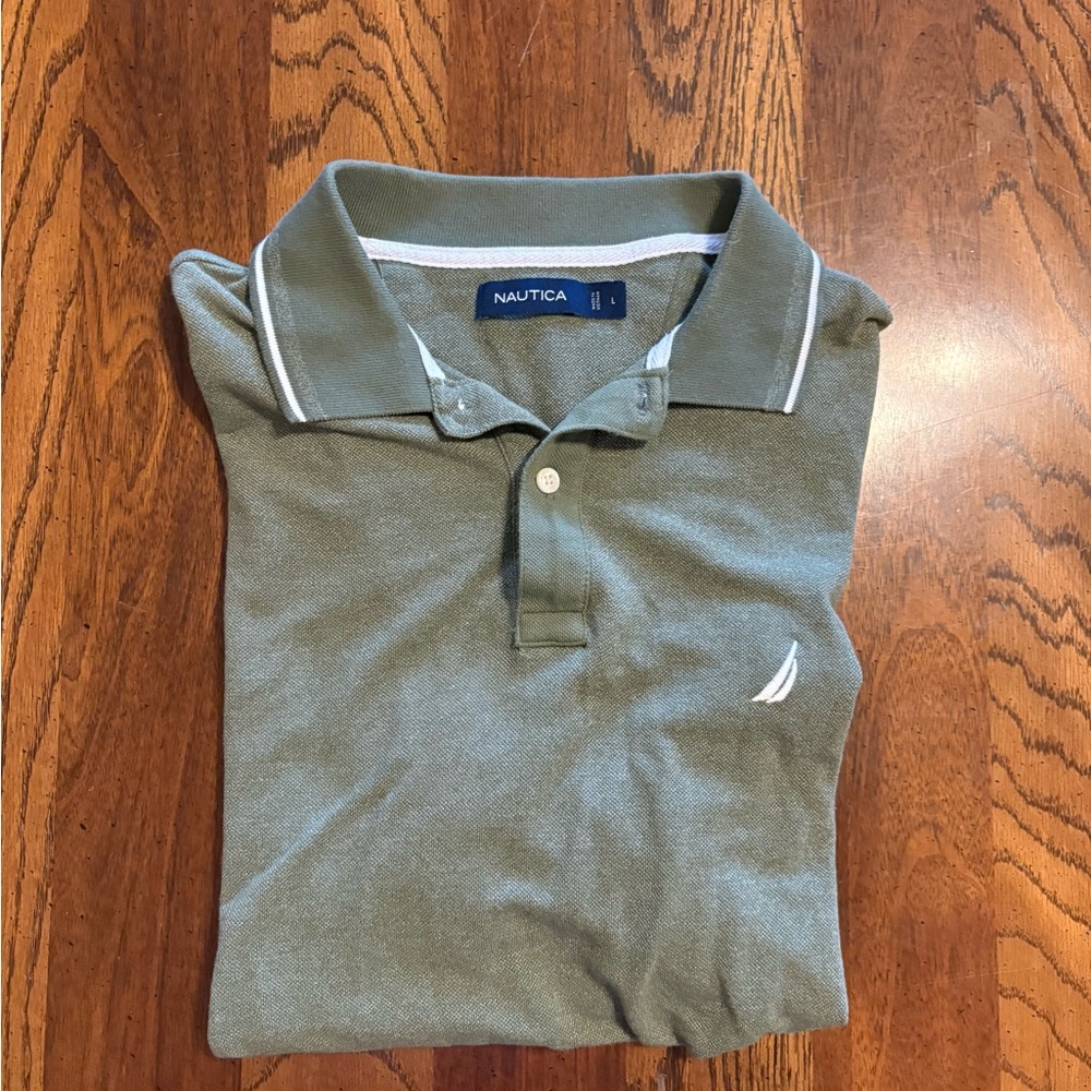 Nautica Men's Olive Polo Shirt